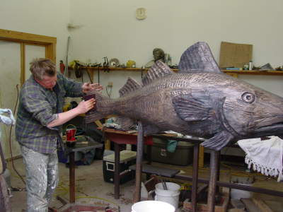 applying the patina to CODFATHER